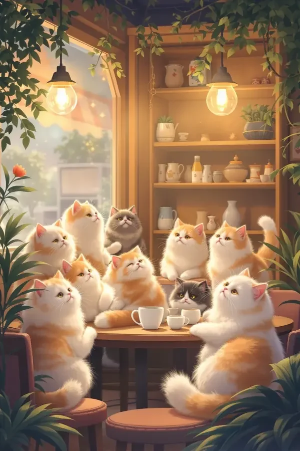 猫咪咖啡屋 - 韩漫吧治愈日常漫画封面